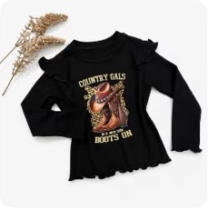 Blusa Manga Longa Infantil Country